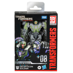Transformers Studio Series Gamer Edition Decepticon Soldier includes repeat blaster for versatile use.
