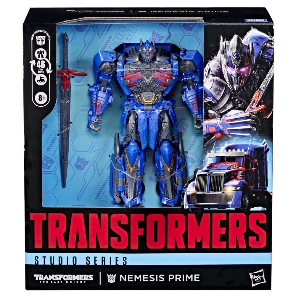 Nemesis Prime with sword attachment enables dynamic battle posing.