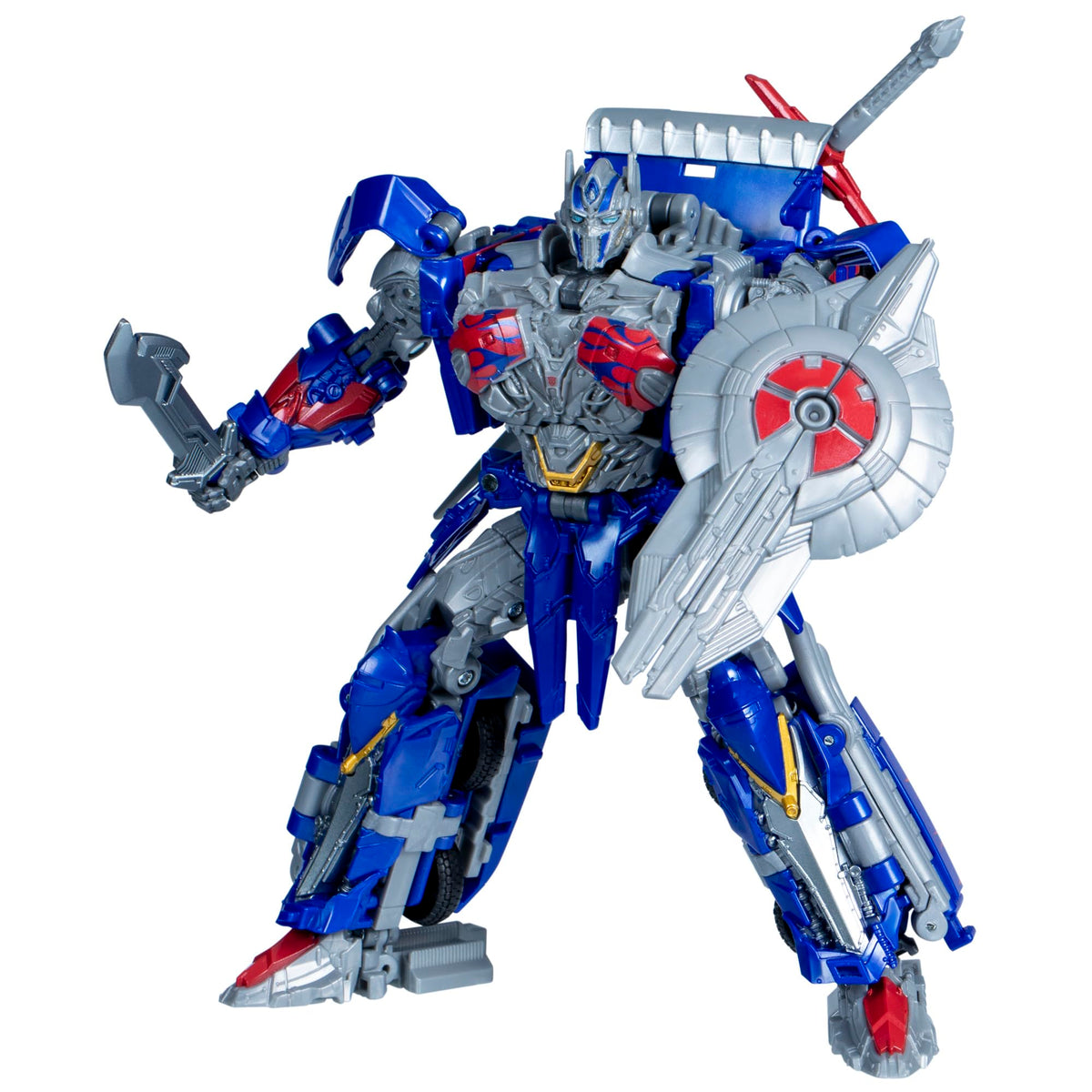 Transformers Studio Series Optimus Prime robot mode poseable action figure for display and play.