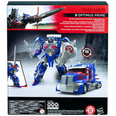 Transformers Studio Series Optimus Prime swappable head enables varied poses.