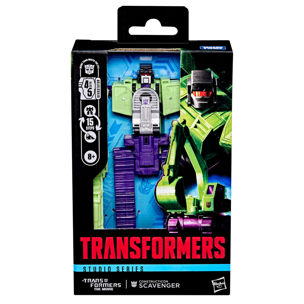 Transformers Studio Series Scavenger includes blaster accessory for versatile battles.