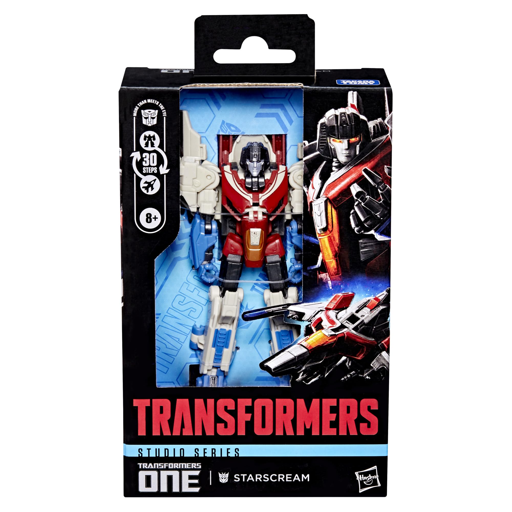 Starscream includes two null ray blasters for authentic weapon details