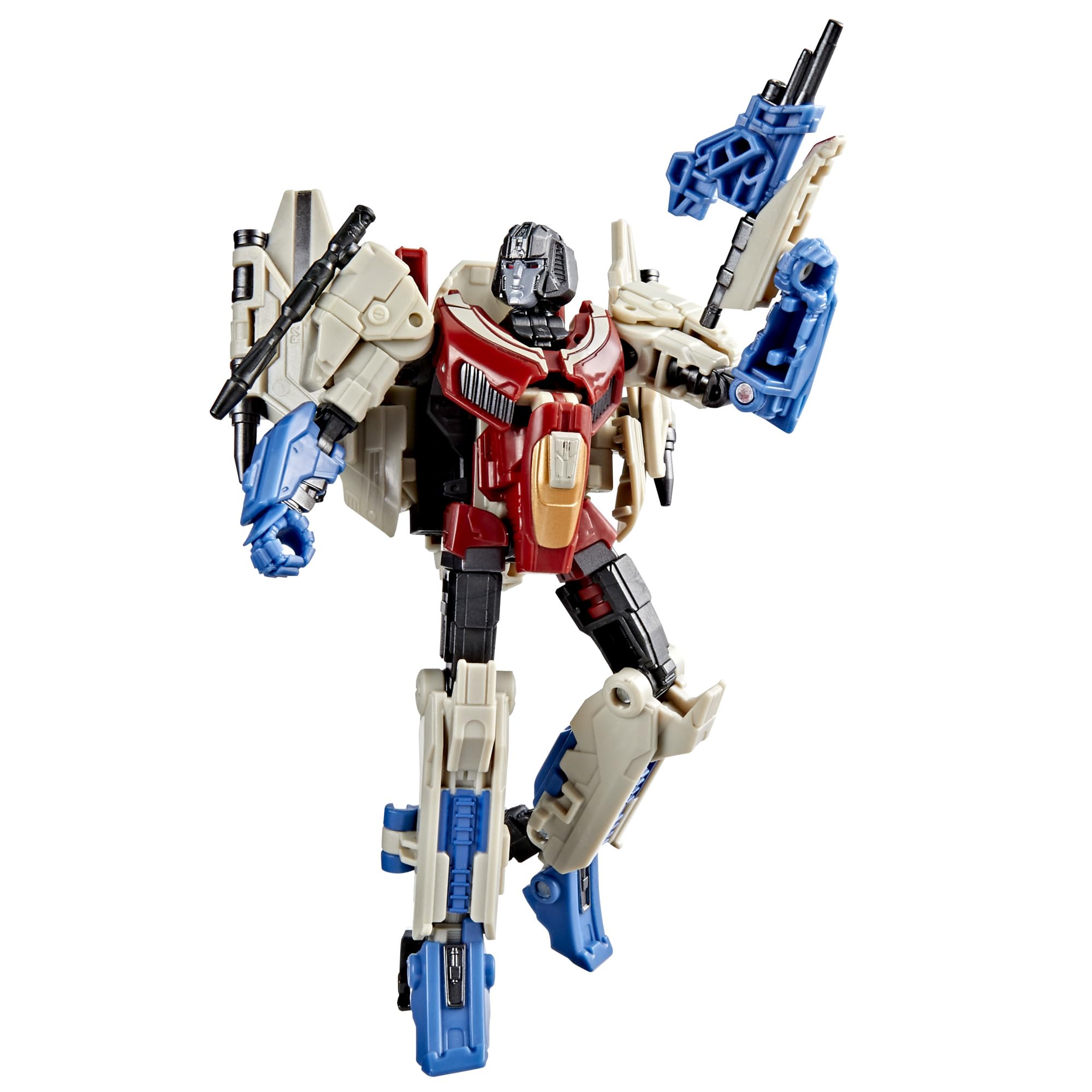 Transformers Studio Series Starscream figure in robot mode with detailed sculpt for display