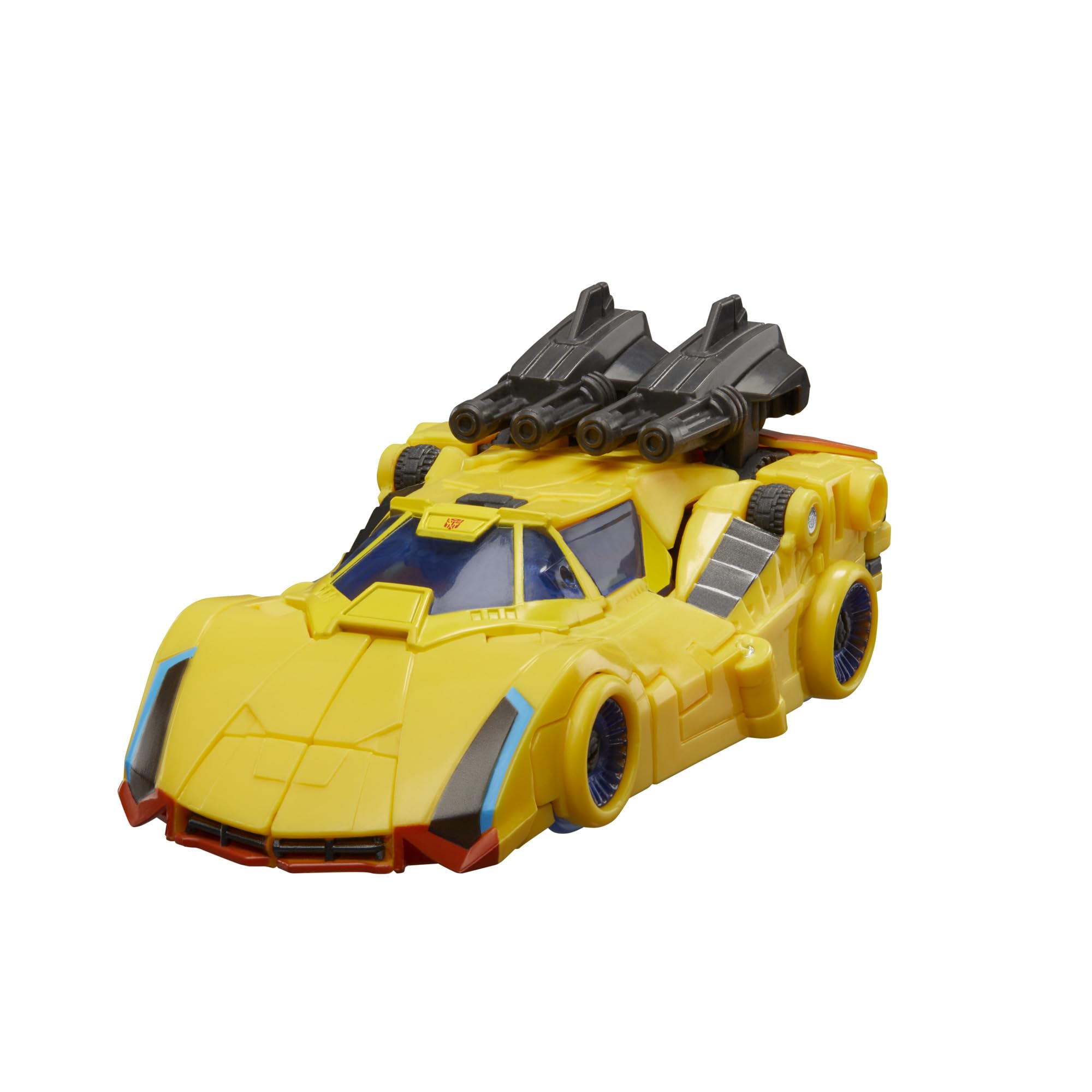 Sunstreaker car mode showcases Cybertronian sports car styling and details.