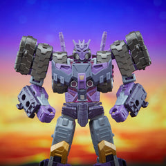 Double-barreled blaster accessory attached in both modes.