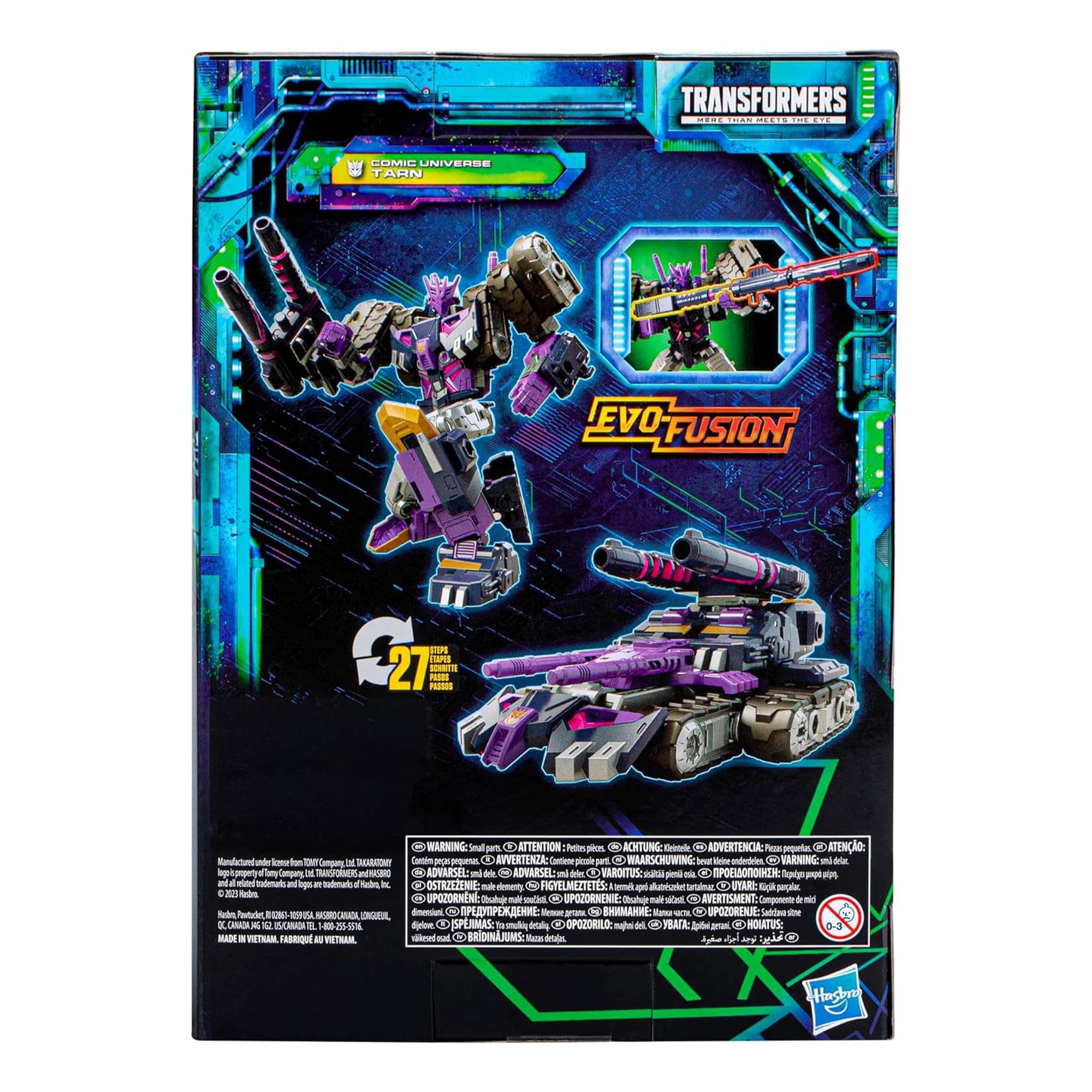 Transformers Tarn packaging and instructions guide easy setup and play.