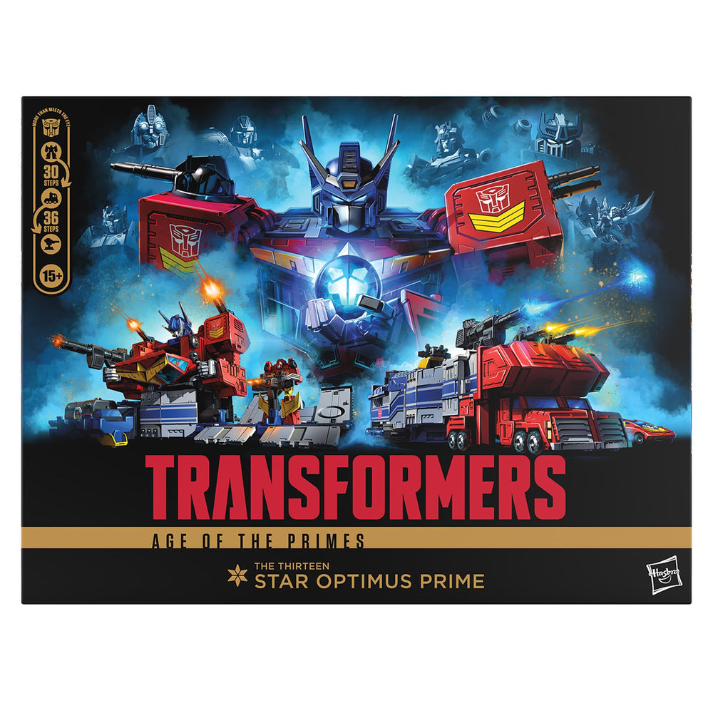 Transformers Thirteen Star Optimus Prime cannon blaster enhances action scenes.