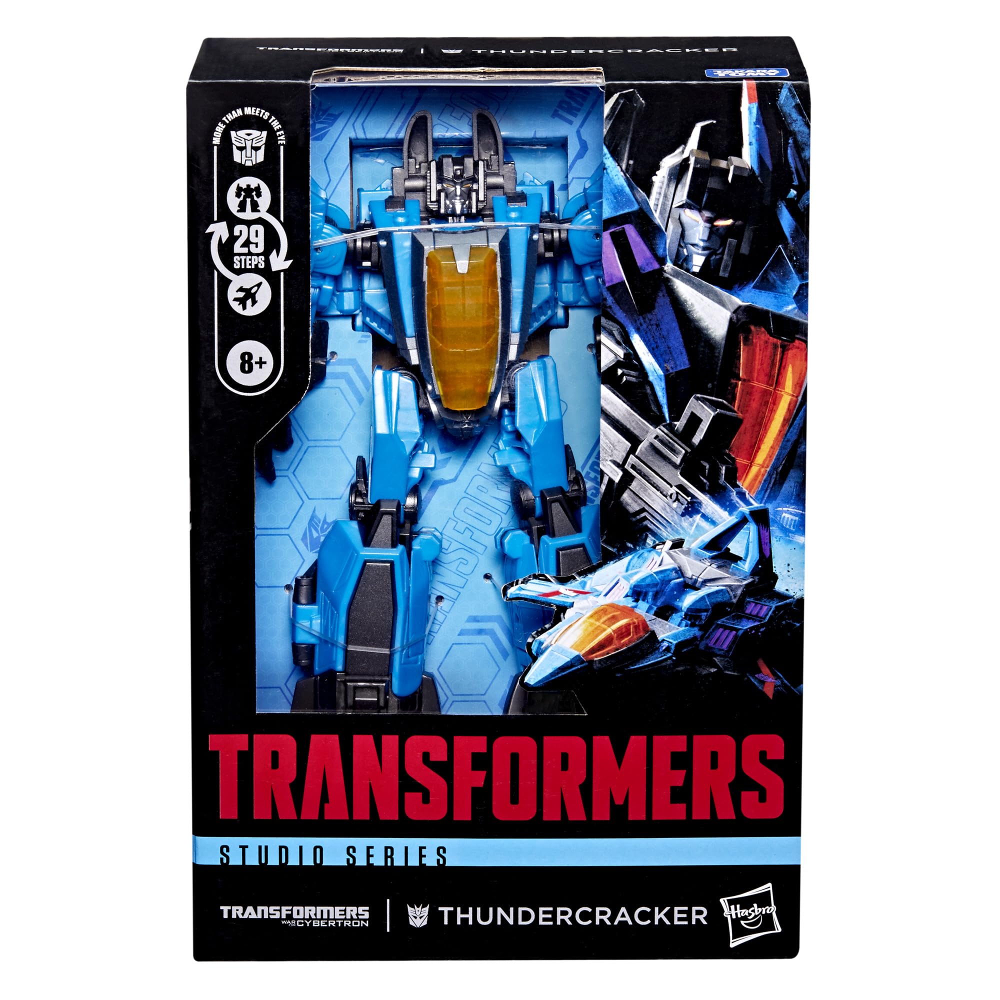 Transformers Thundercracker with neutron blaster and Energon mace enhances battle-ready poses