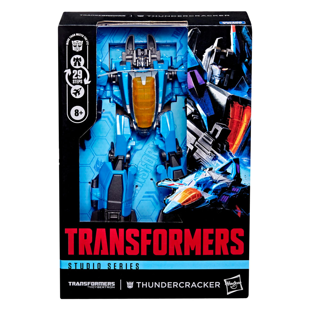 Transformers Thundercracker with neutron blaster and Energon mace enhances battle-ready poses