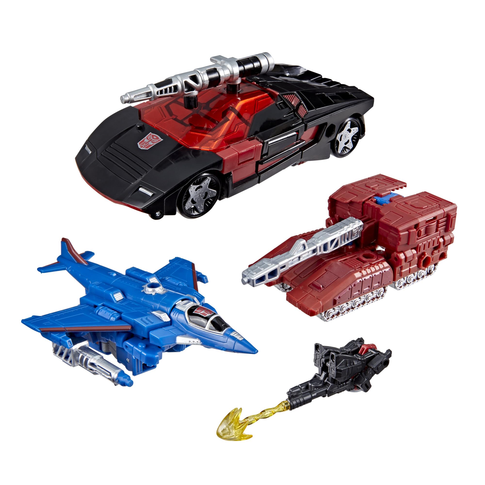 Includes blasters and effect accessories to spark imaginative battles.
