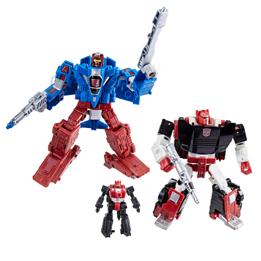 Transformers Alphastrike Counterforce 3-pack display for collectors and fans.