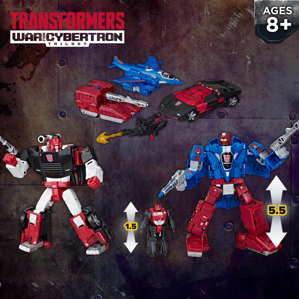 Slamdance in robot-to-jet mode for aerial battles.