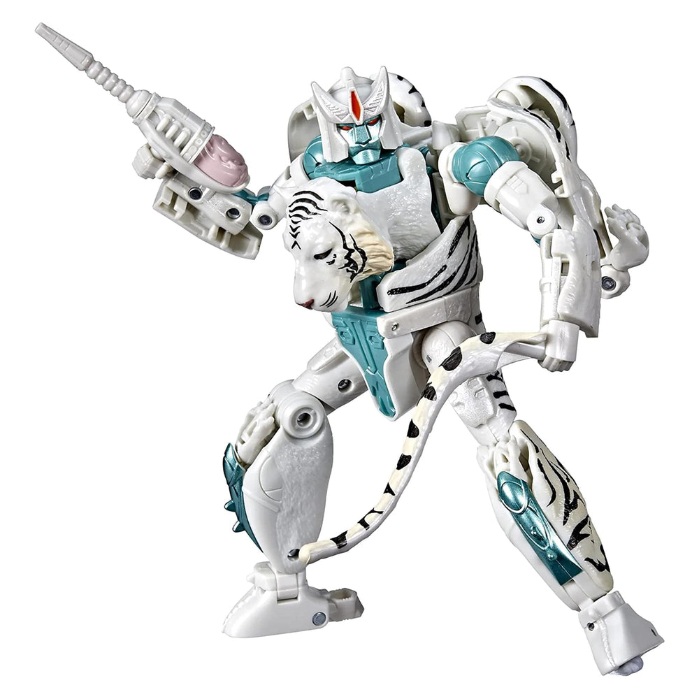 Transformers WFC-K35 Tigatron beast mode, detailed tiger fur texture, ideal for display and imaginative play