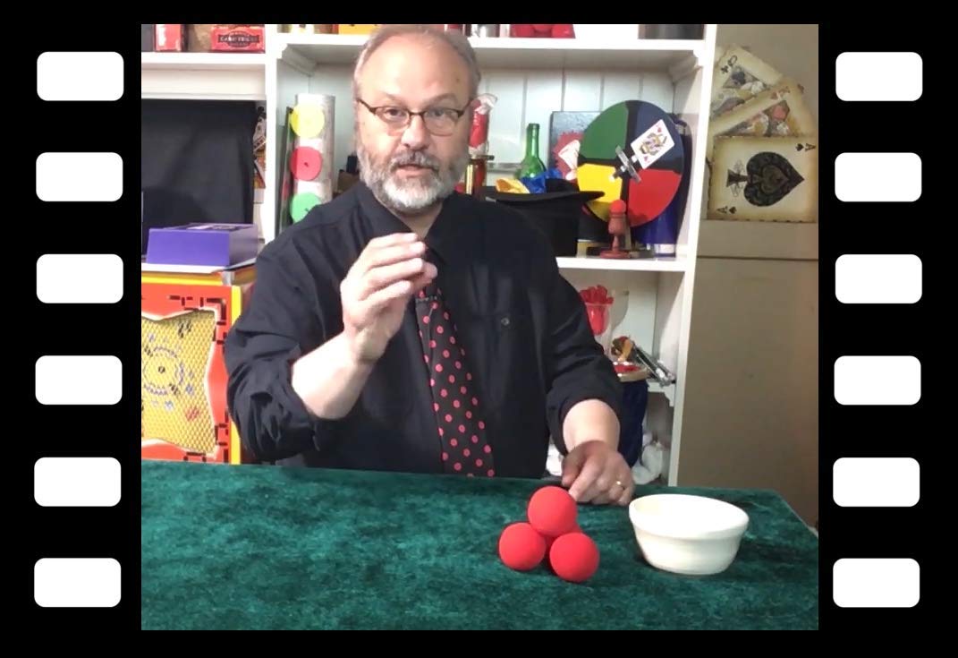 Trap Door Magic sponge balls in action for classic practice tricks