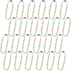 Traplace 24 piece Christmas light necklace set for festive party favors