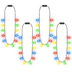 Traplace Christmas necklace with 12 bulbs adds festive glow to celebrations.