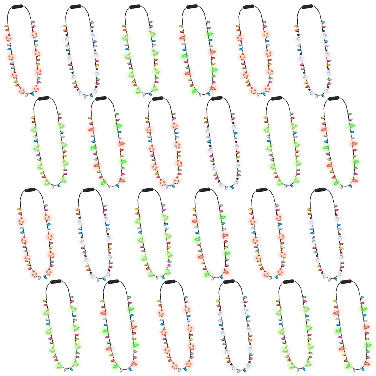 Traplace Christmas necklace set with multi-style LEDs for festive gatherings.