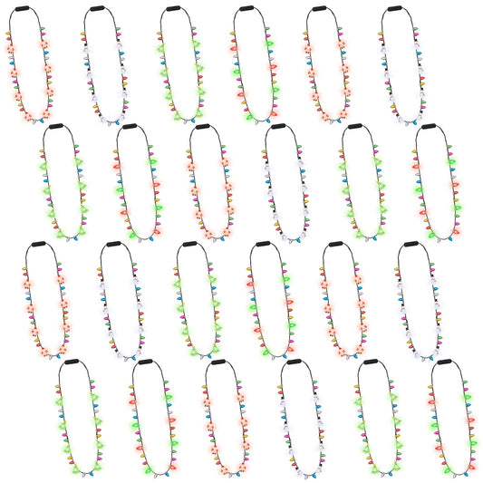 Traplace Christmas necklace set with multi-style LEDs for festive gatherings.
