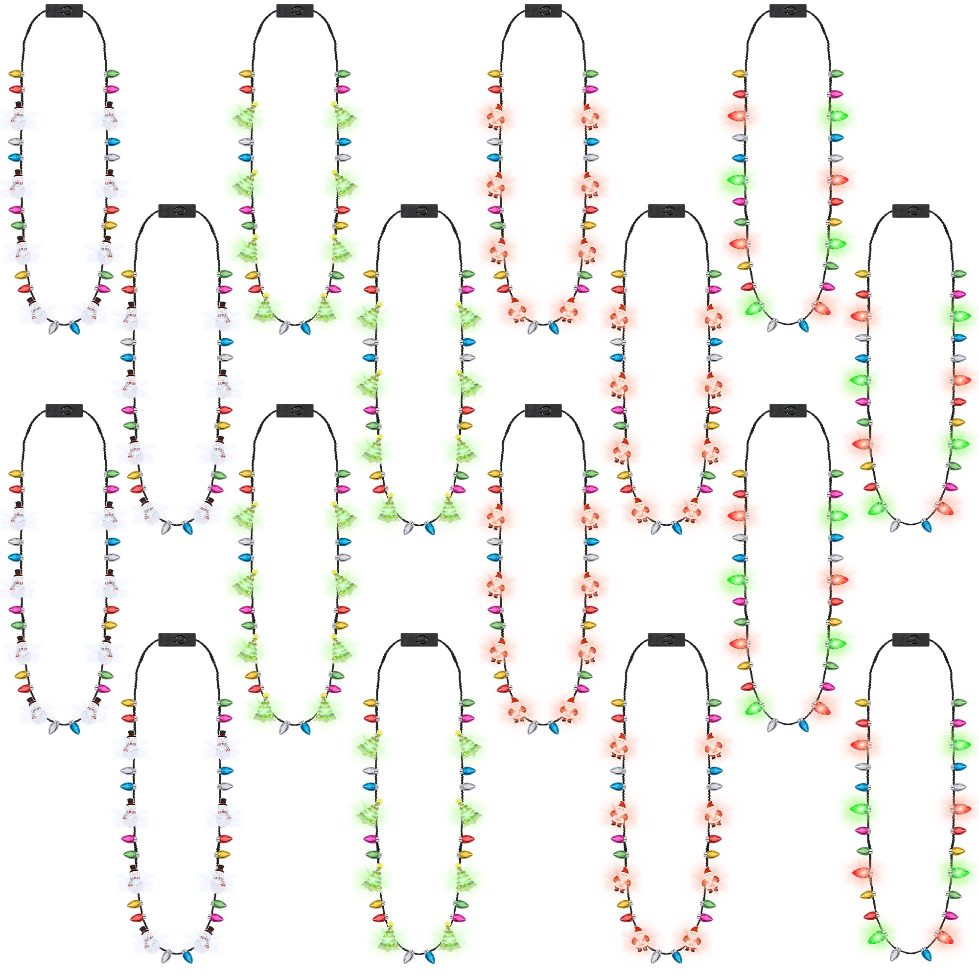 Traplace Christmas necklace Santa design for festive flair and glow.