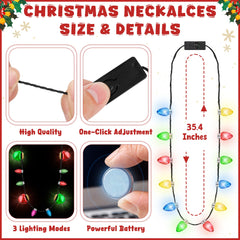 Traplace necklace with three glow modes for customizable holiday ambiance