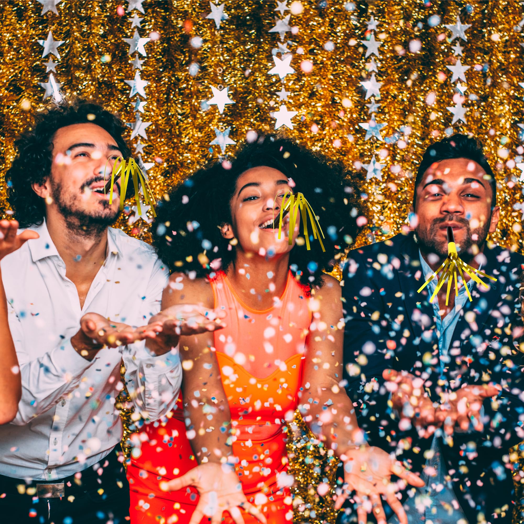 Traplace gold NYE supplies elevate year-round celebrations with effortless horns.