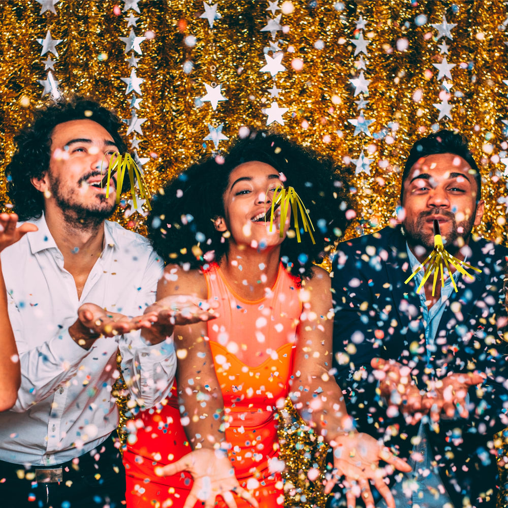Traplace gold NYE supplies elevate year-round celebrations with effortless horns.