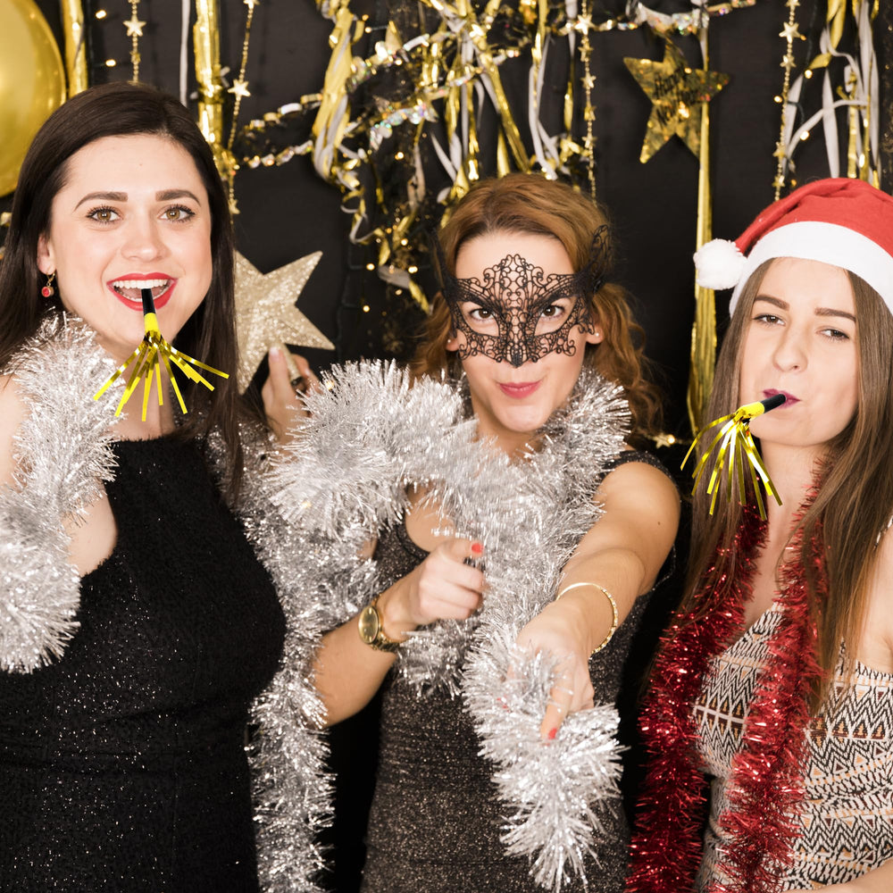 Traplace party blower noisemaker gold delivers festive sounds for crowds.