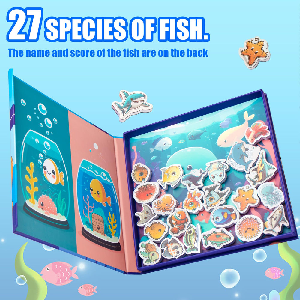 Travofun magnetic fishing game with two rods for shared, screen-free play