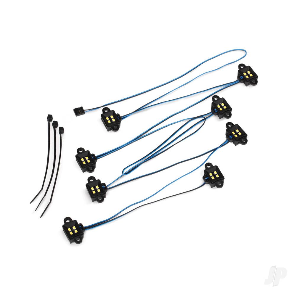 Traxxas 8026X LED rock light kit front view for TRX-4, enhanced undercarriage visibility