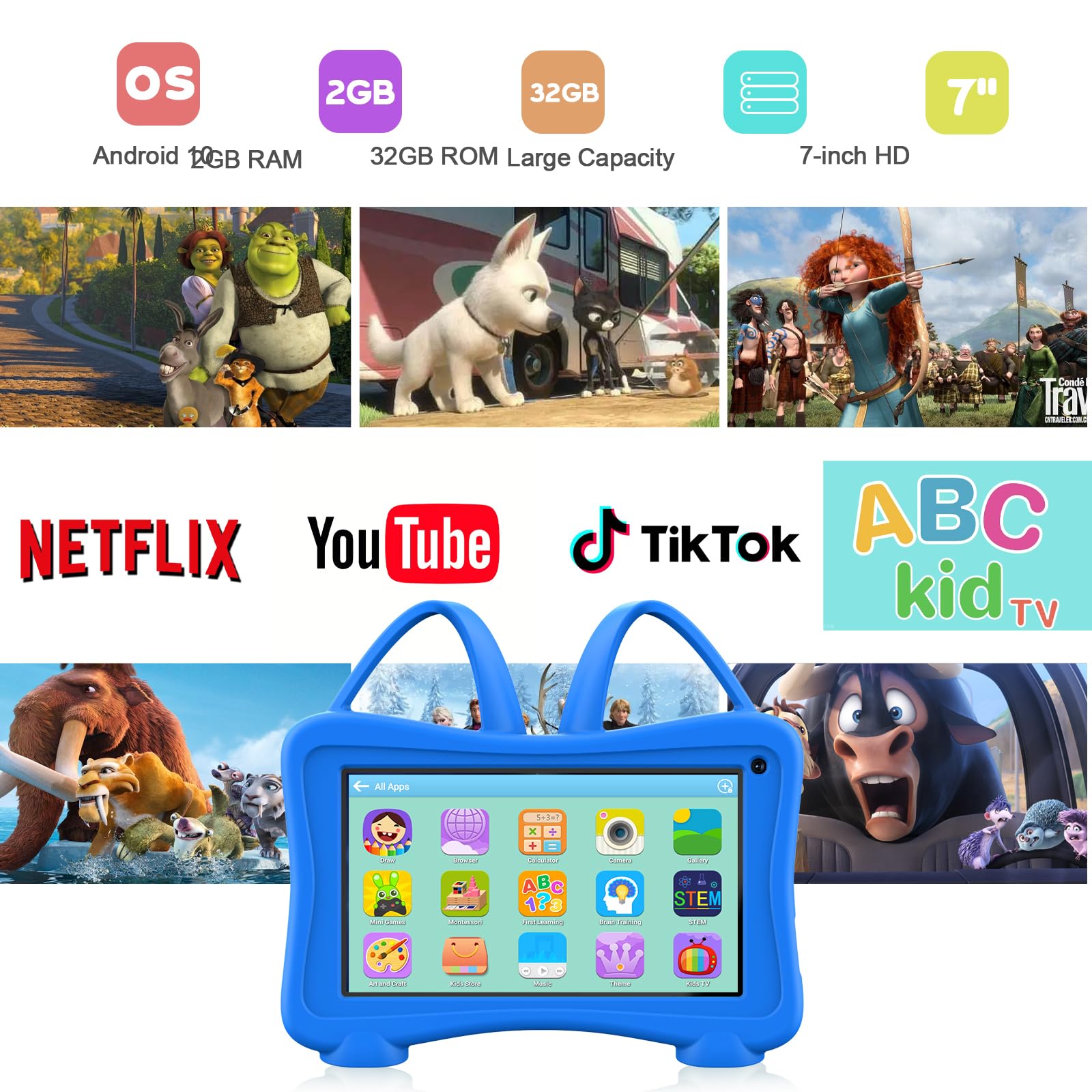 Trayoo Kids Tablet with Google Play access for diverse apps