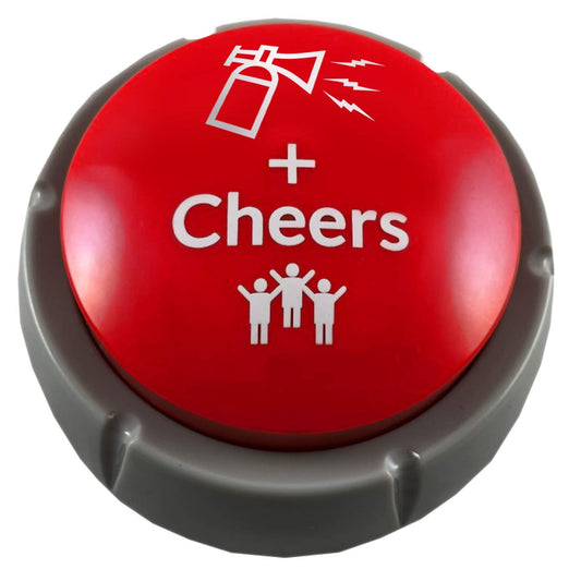 Trebisky airhorn button in action delivering applause for instant hype.