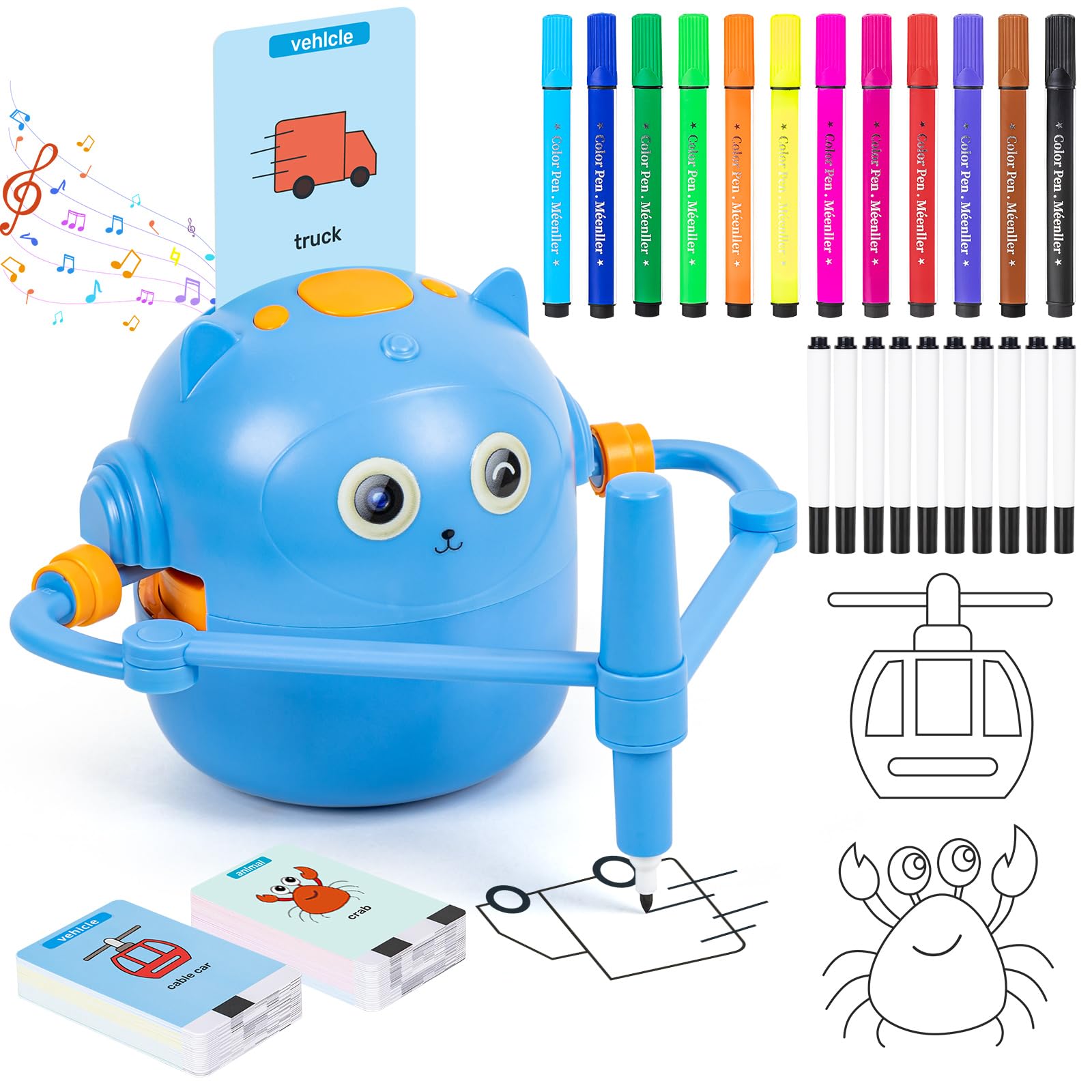 TreeFIA drawing robot blue front view for interactive learning