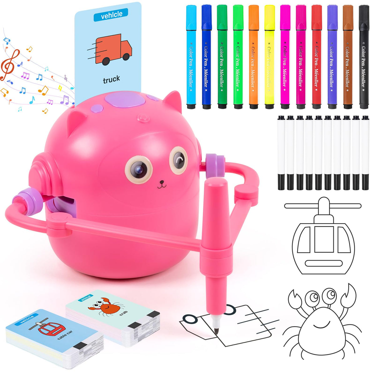 TREEFIA drawing robot during setup demonstrating easy assembly for kids