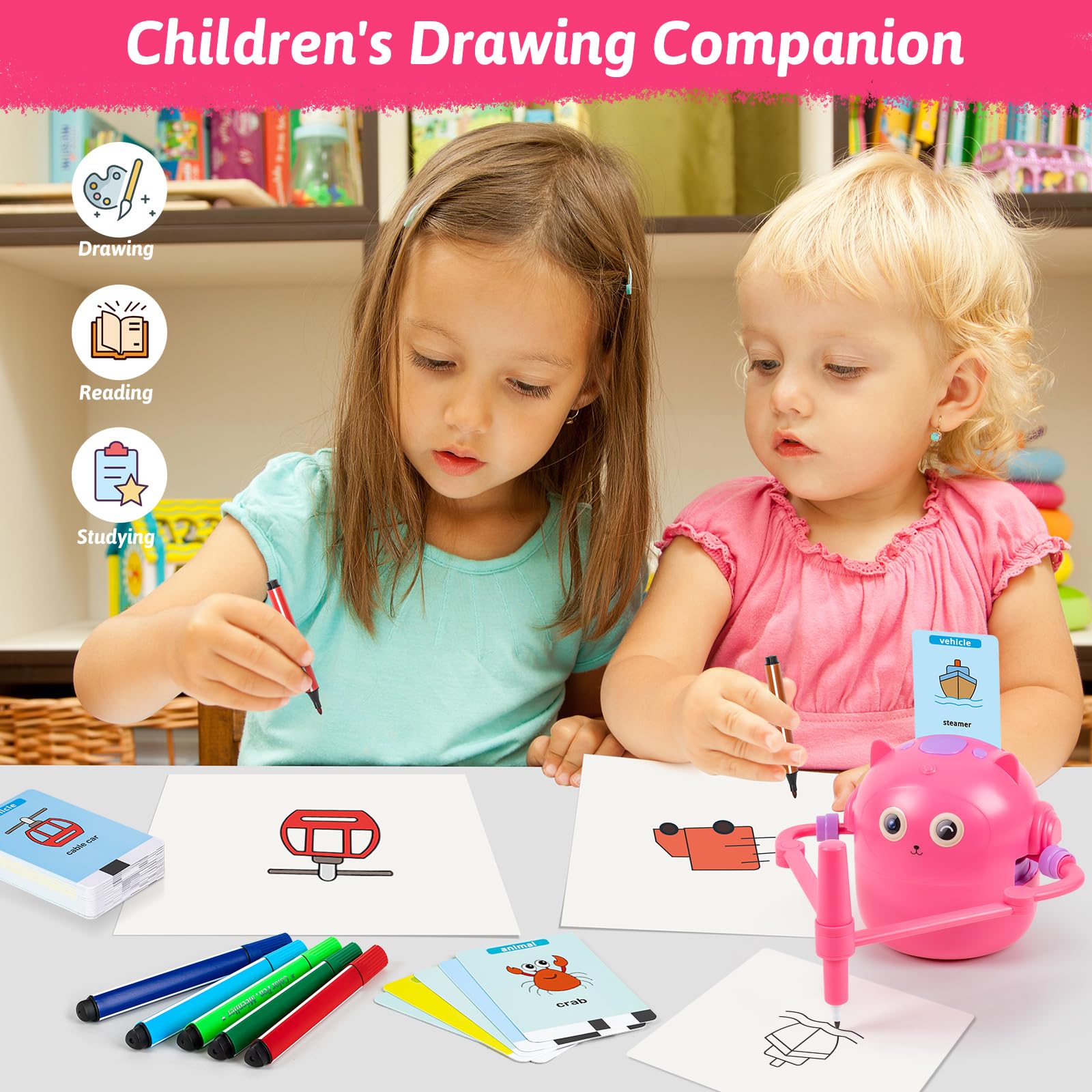 TREEFIA drawing robot made with safe materials for worry-free learning
