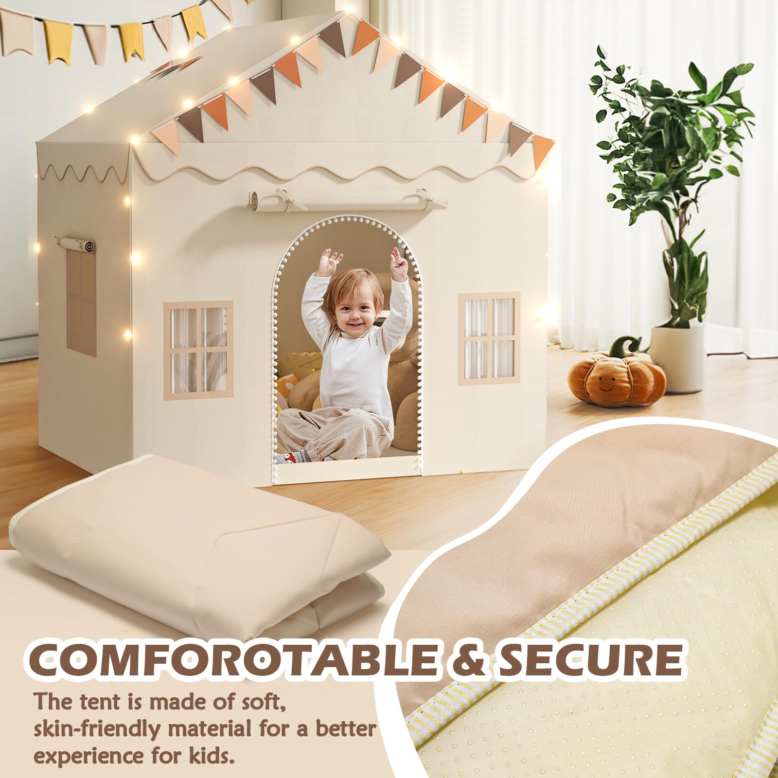 TreeStone Play Tent durable materials ensure long-lasting use and easy care