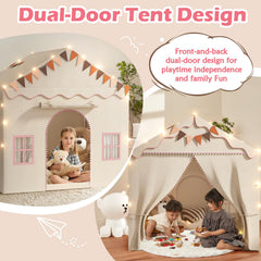 TreeStone play tent with four windows for bright indoor play sessions.