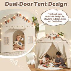 TreeStone Play Tent with open doors for easy, quick access during play