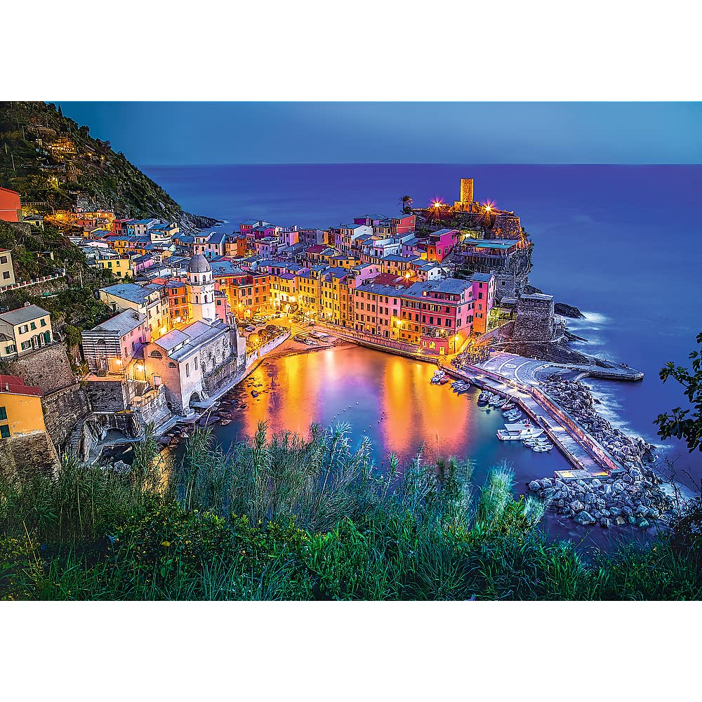 Trefl Vernazza at Dusk puzzle seaside horizon scene for relaxing evenings.