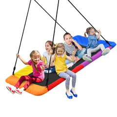Trekassy 60-inch rectangle rainbow swing for backyard family play