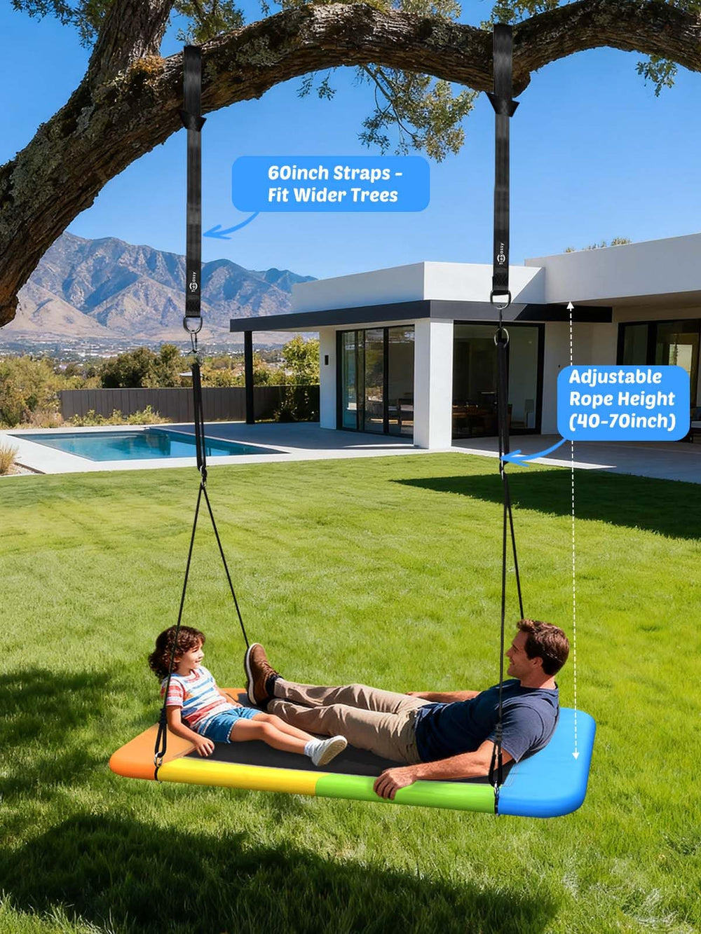 Trekassy easy-assembly swing for backyard, park, or campsite