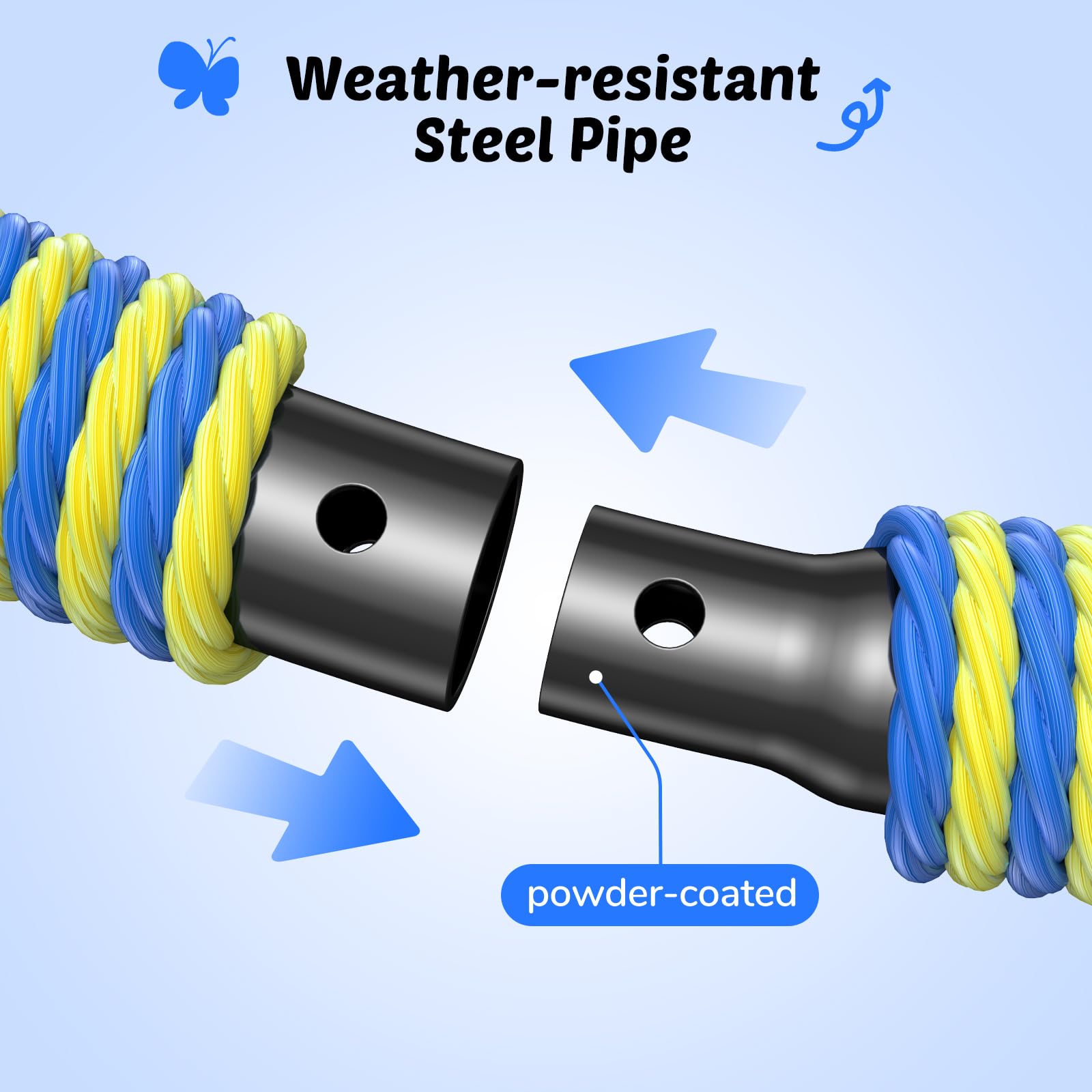 Trekassy heavy-duty steel frame supports up to 750 lbs safely