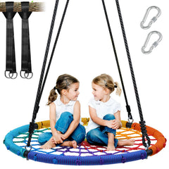 Trekassy Spider Web Saucer Swing 40-inch seat for group outdoor fun and durability.
