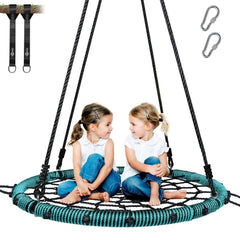 Trekassy spider web saucer swing 40in frame offers roomy family fun