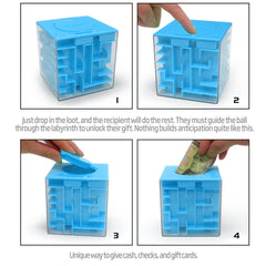 Trekbest Money Maze Box blue design as a striking desk ornament