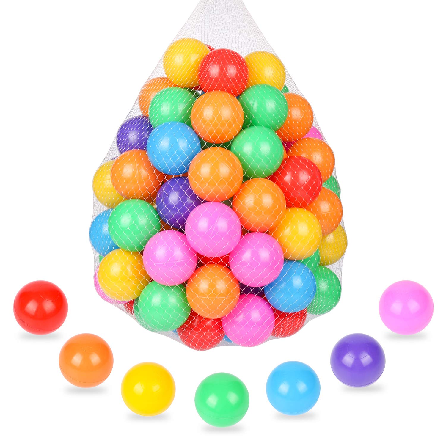 TRENDBOX 50-pcs ball pit balls in ocean colors for safe sensory play