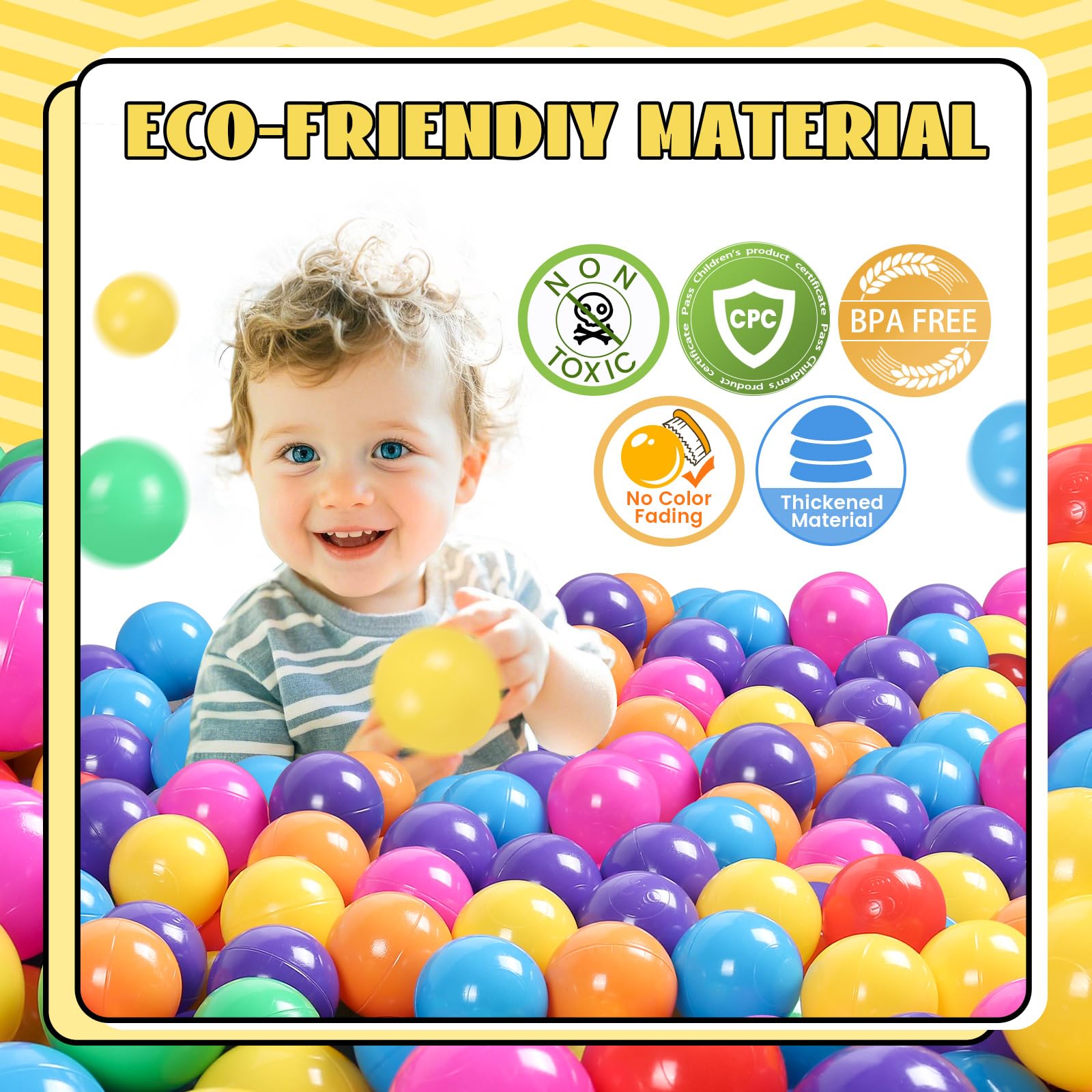 TRENDBOX colorful ocean colors ball pit balls for color recognition