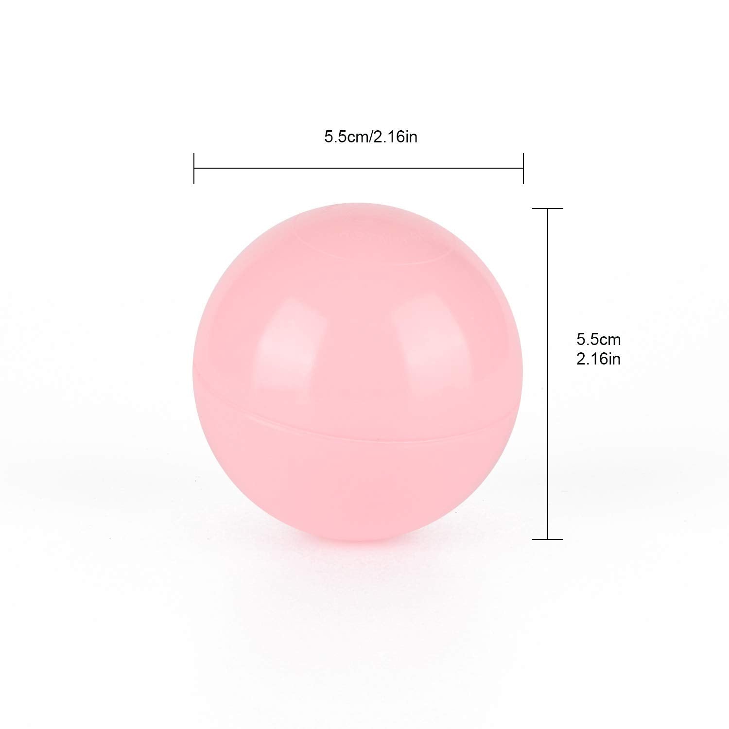 TrendBox pink and white ball pit balls in a colorful display