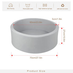 TrendBox light-gray round pit shown as a stylish room decor.