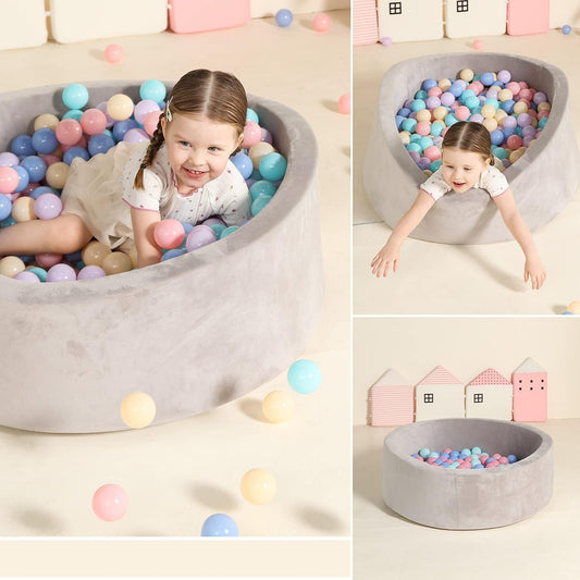 TRENDBOX macaron colors ball pit balls in a playful scene for colorful setup