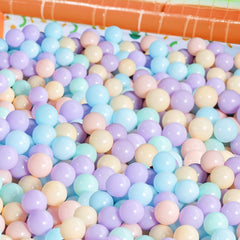 TRENDBOX macaron colors balls arranged in a playpen for durable, reusable decoration ideas